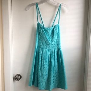 Lilly Pulitzer turquoise cross back dress